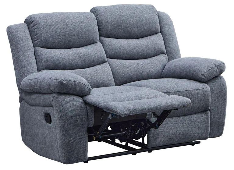 Windsor Grey Fabric 2 Seater Recliner Sofa