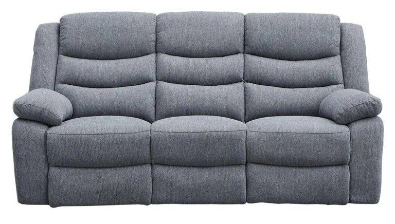 Windsor Grey Fabric 3 Seater Recliner Sofa