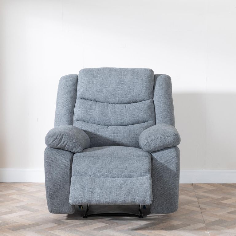Windsor Grey Fabric Recliner Armchair