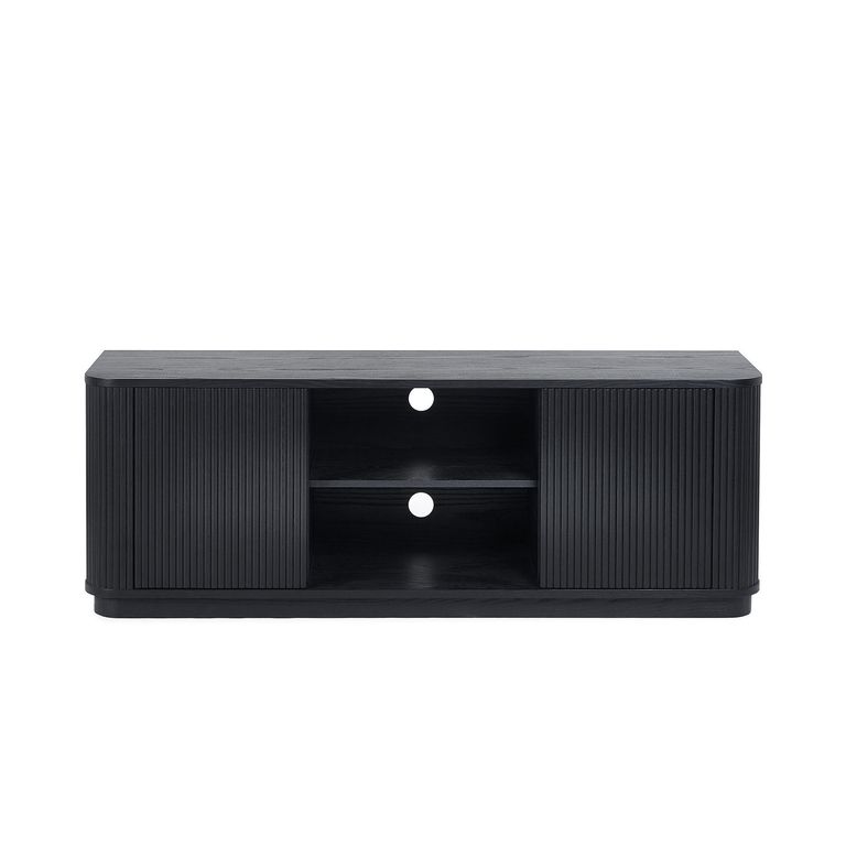 Louis TV Unit - 140cm - Black - Fluted Base