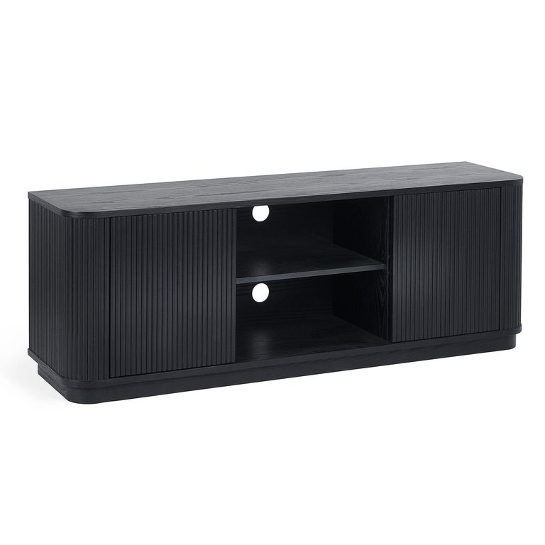 Louis TV Unit - 140cm - Black - Fluted Base