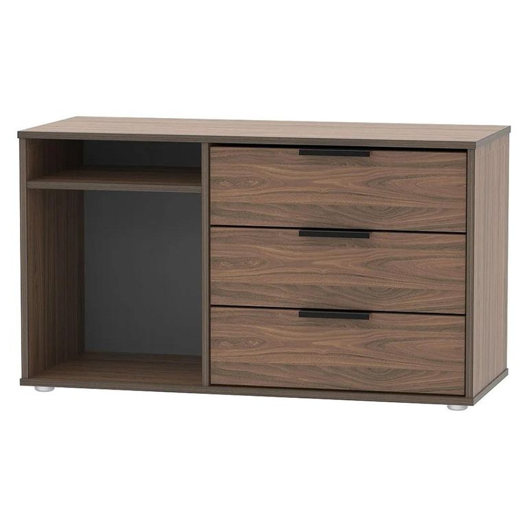Hong Kong TV Unit - 95cm - with Glides Legs - Walnut