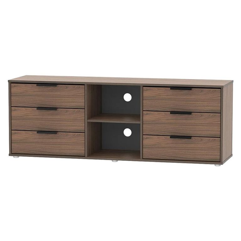 Hong Kong TV Unit - 150cm - with Glides Legs - Walnut