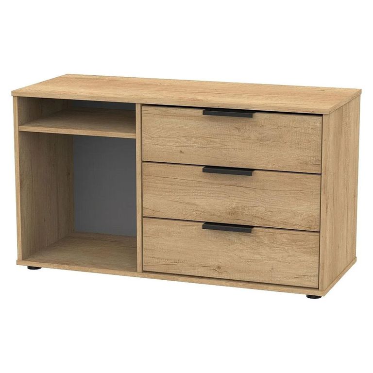Hong Kong TV Unit - 95cm - with Glides Legs - Oak