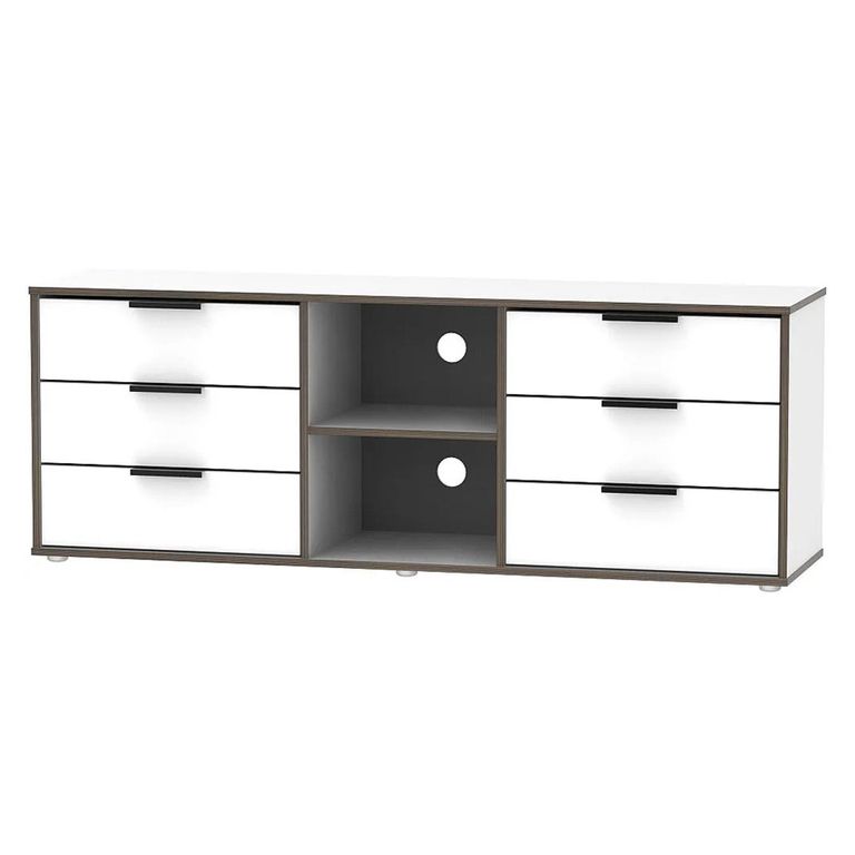 Hong Kong TV Unit - 150cm - with Glides Legs - White