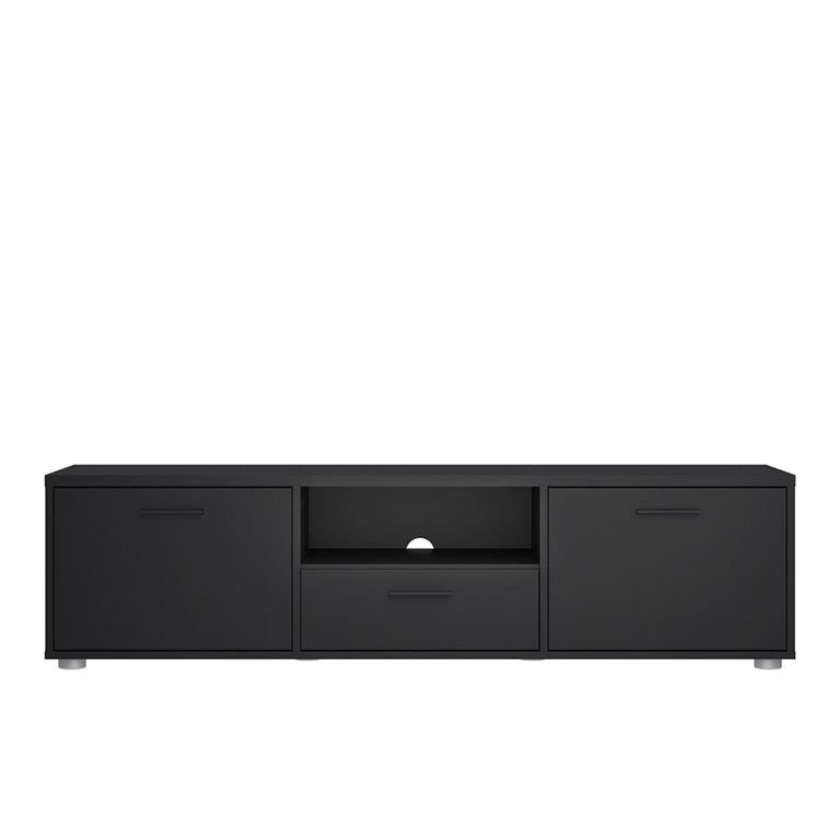 Media TV Unit - 2 Door - 1 Drawer - 147.2cm - Storage - Black