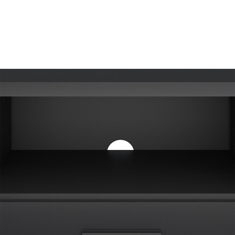 Media TV Unit - 2 Door - 1 Drawer - 147.2cm - Storage - Black