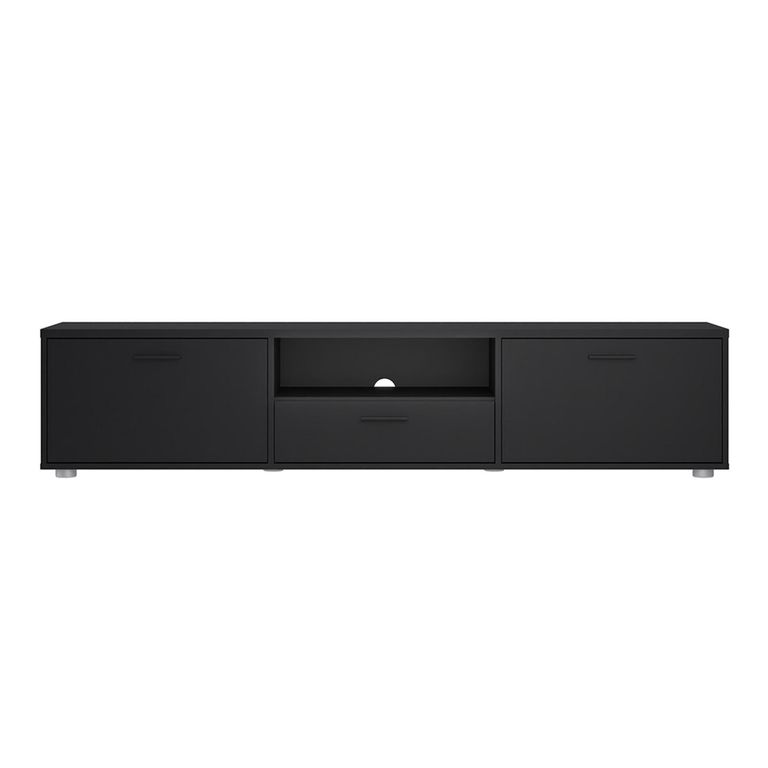 Media TV Unit - 2 Door - 1 Drawer - 177.2cm - Large - Black