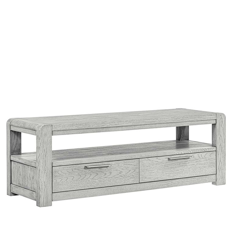 Amsterdam TV Unit - 2 Drawer - Grey Washed Oak