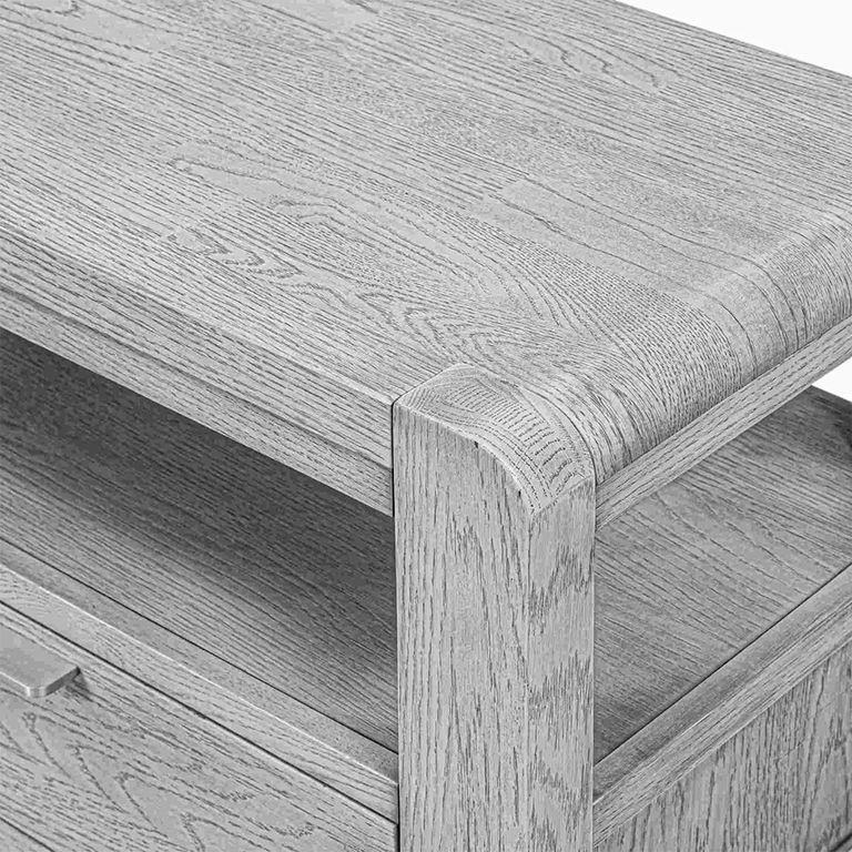 Amsterdam TV Unit - 2 Drawer - Grey Washed Oak
