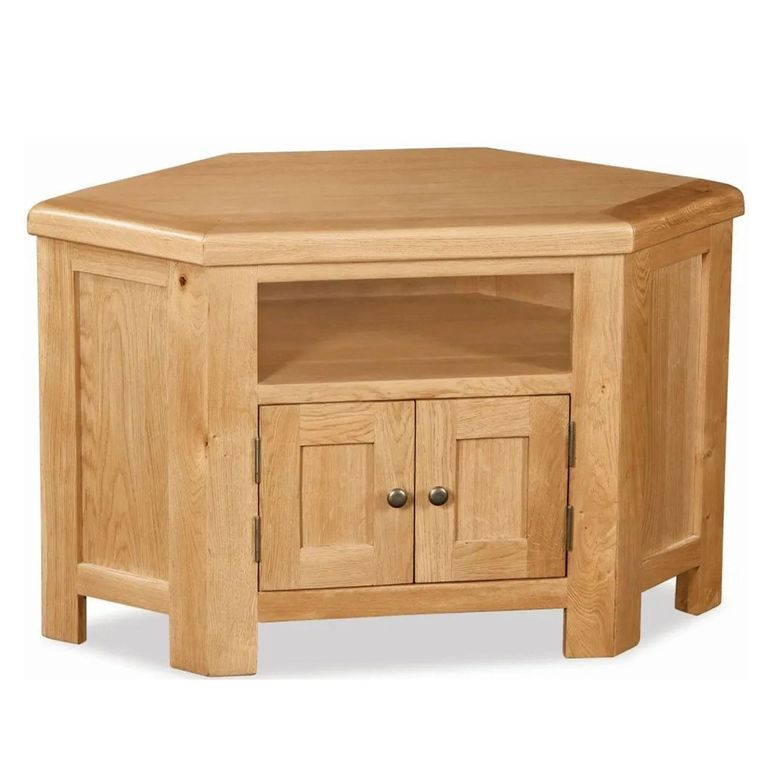 Salisbury Premium Corner TV Unit - 2 Door - Oak