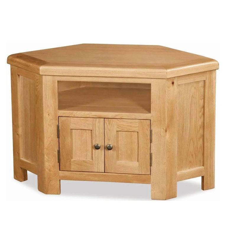 Salisbury Premium Corner TV Unit - 2 Door - Oak