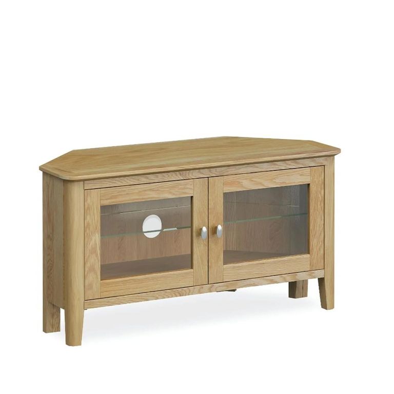 Bath Corner TV Unit - 2 Door - Oak