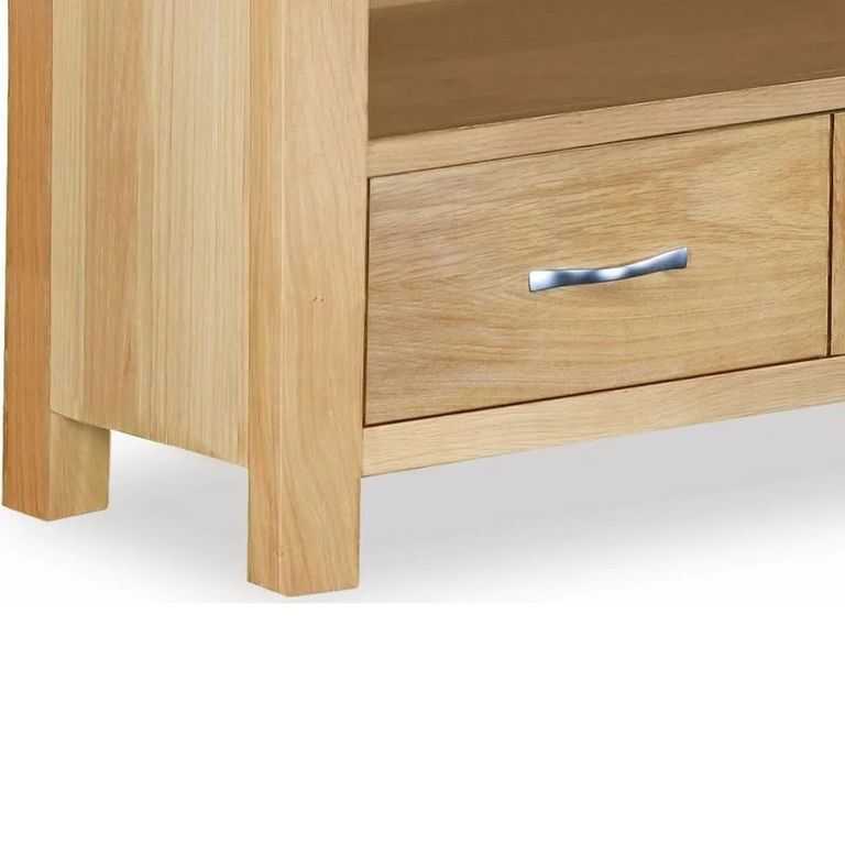 New Trinity TV Unit - 2 Drawer - Natural Oak