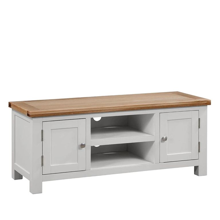 Lundy TV Unit - Large - 120cm - Grey Painted