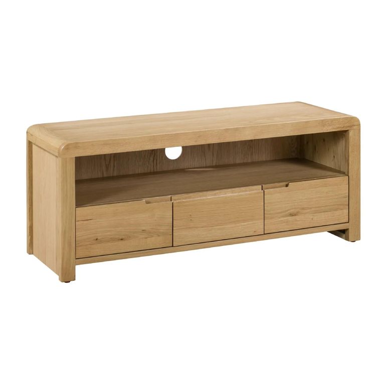 Curve TV Unit - 115cm - Oak
