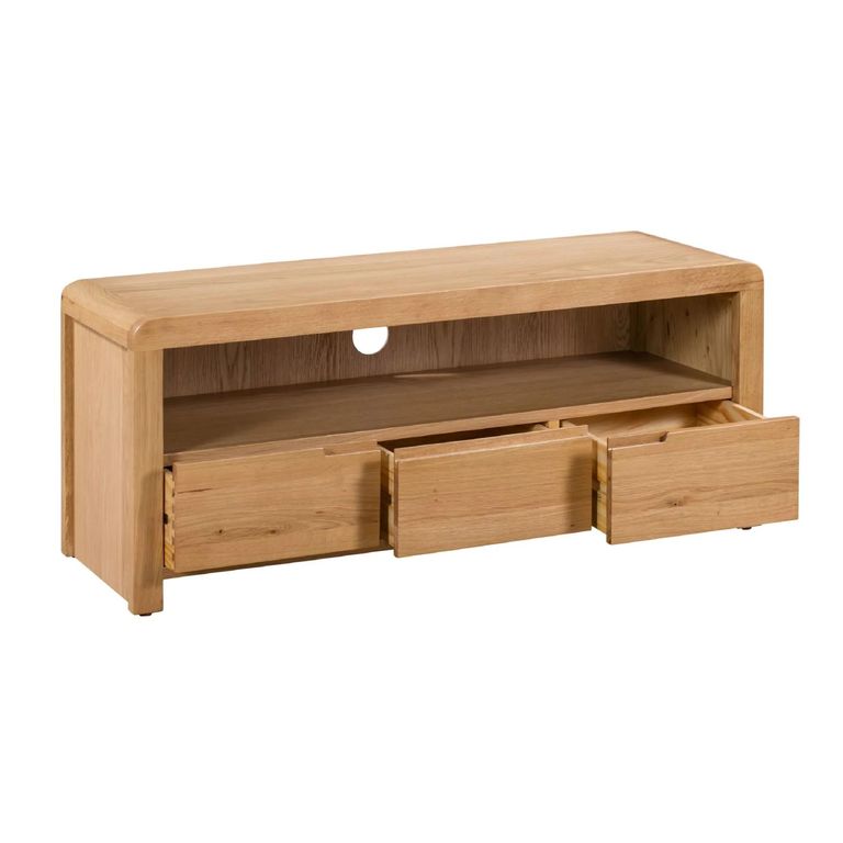 Curve TV Unit - 115cm - Oak