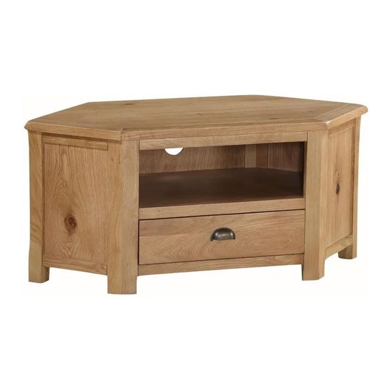 Kilmore Corner TV Unit - 1 Drawer - Oak