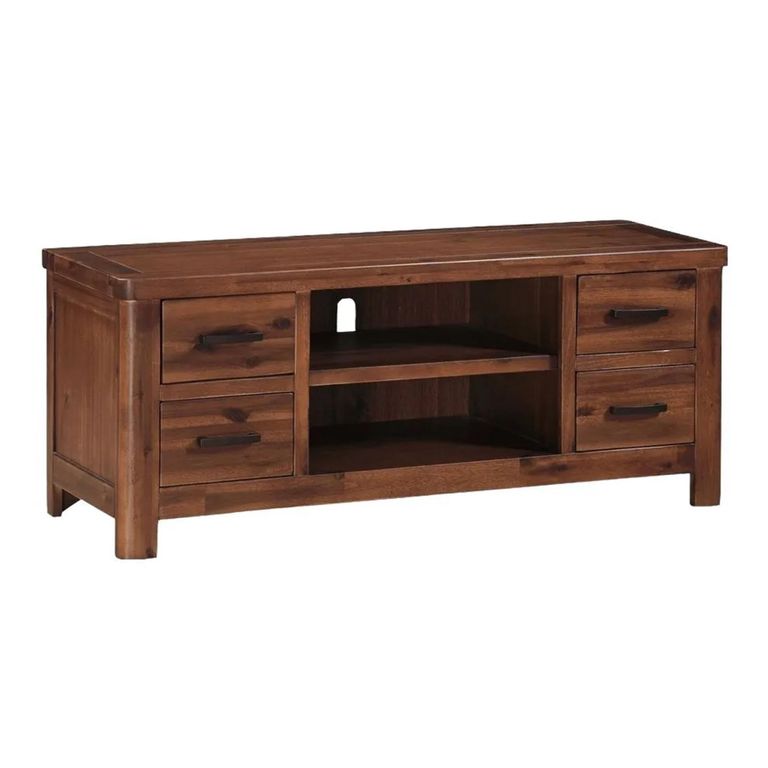 Andorra TV Unit - 4 Drawer - Dark Acacia