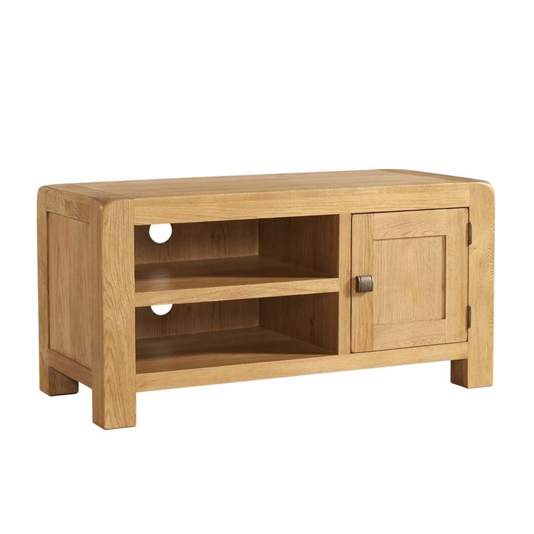 Curve TV Unit - 100cm - Oak