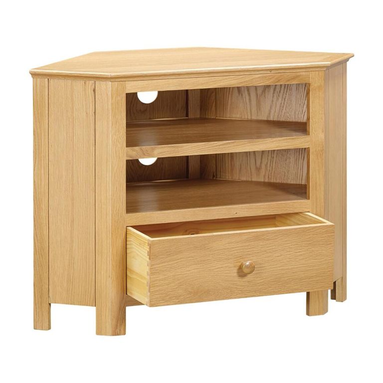 Arlington Corner TV Unit - 90cm - Oak