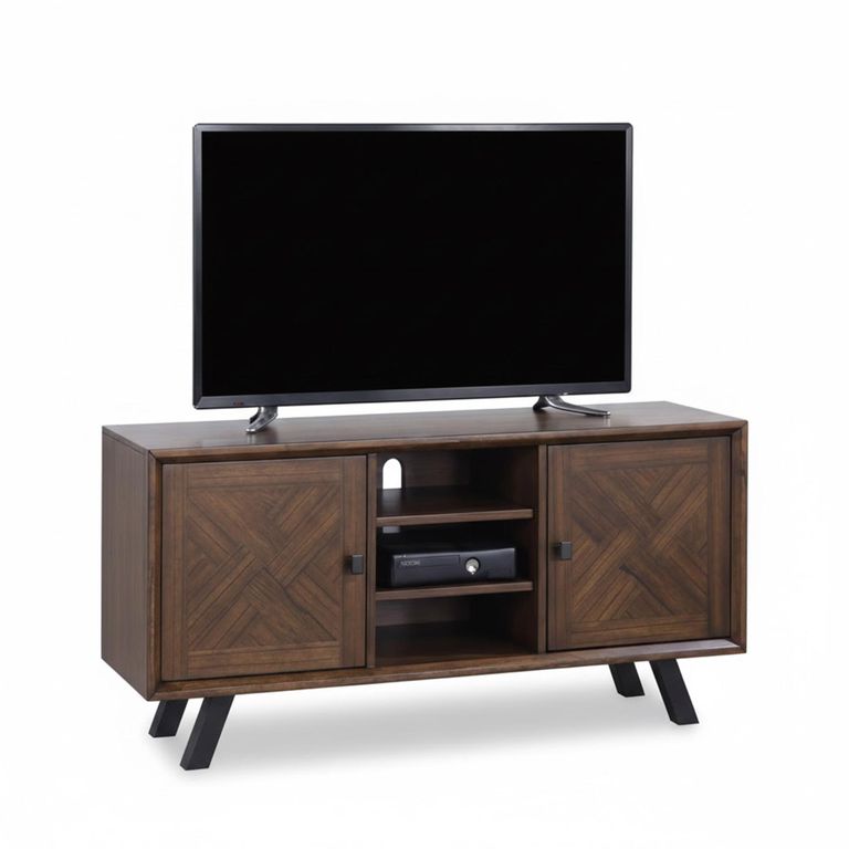 Nevada TV Unit - 2 Door - Parquet Style Wood