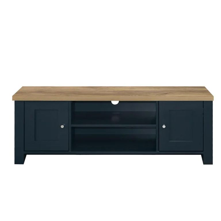 Clearance - Highgate TV Unit - 2 Door - Navy Blue Painted - A497