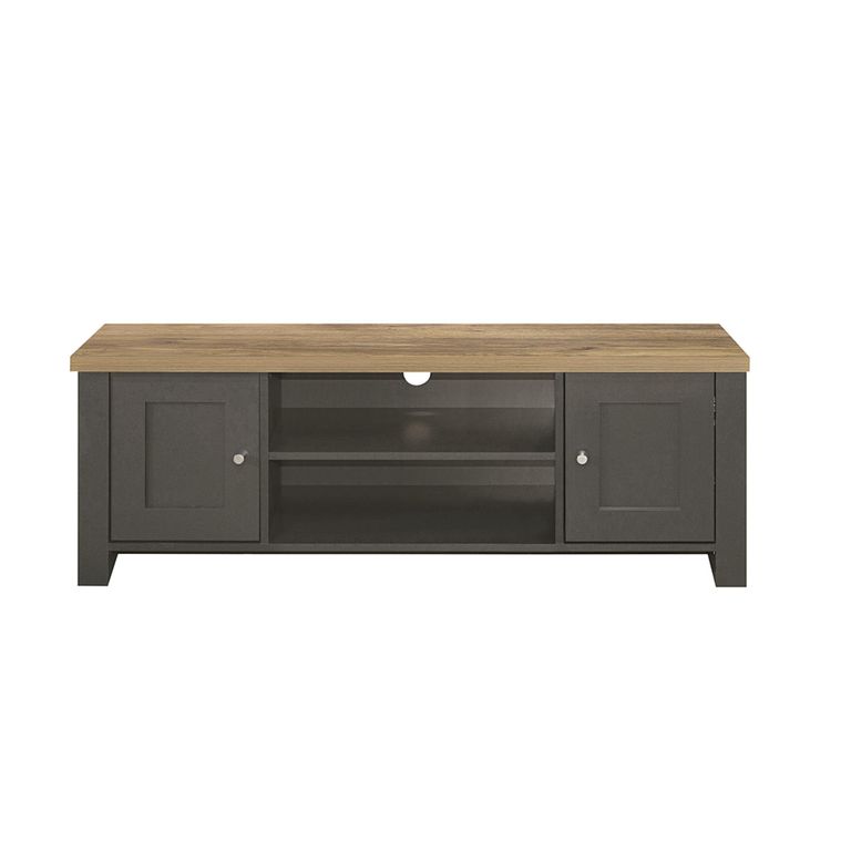 Highgate TV Unit - 2 Door - Dark Grey Painted
