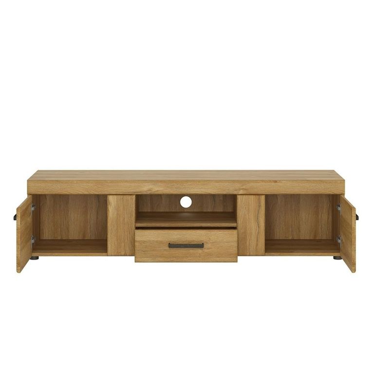 Cortina TV Unit - 2 Door - 1 Drawer - 156cm - Oak