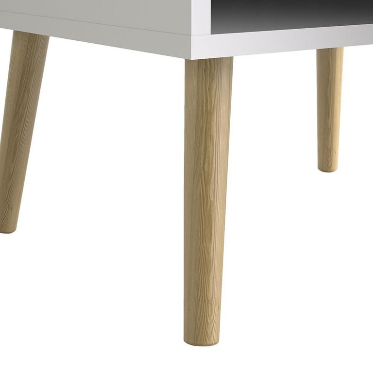 Oslo TV Unit - 2 Drawer - 117cm - White and Oak