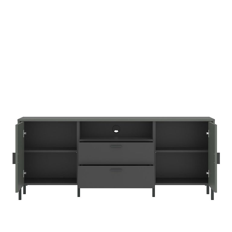 Arundel TV Unit - 2 Door - 2 Drawer - 158cm - Medium - Green
