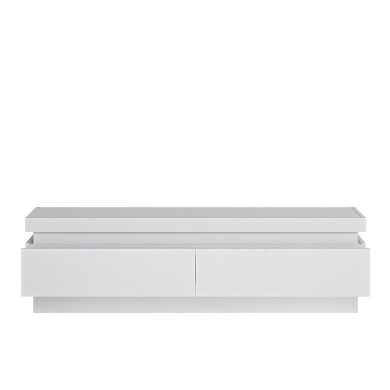 Lyon TV Unit - 2 Drawer - 146cm - White Gloss