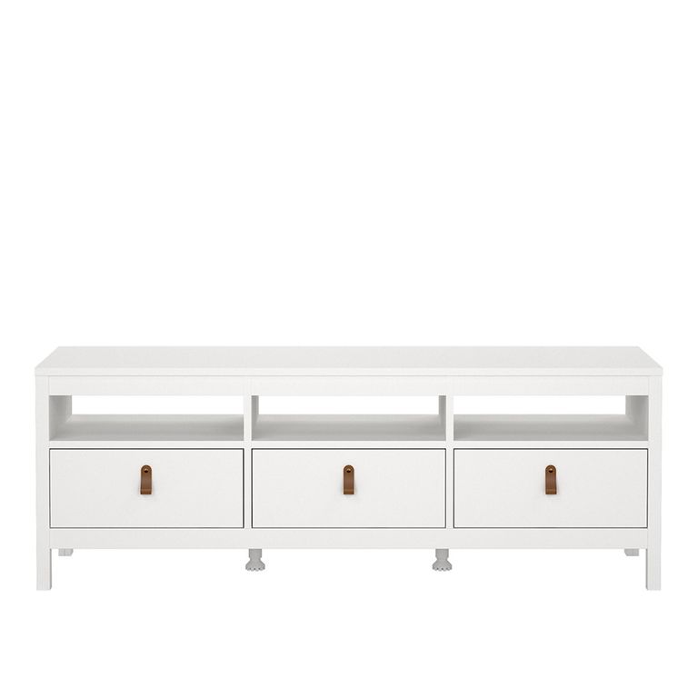 Barcelona TV Unit - 3 Drawer - 151.2cm - White