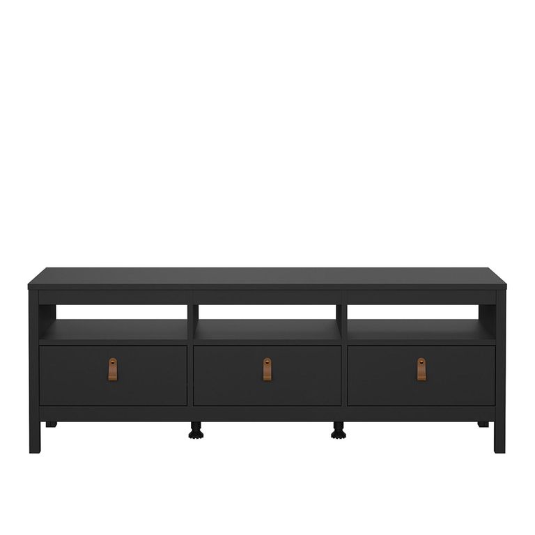 Barcelona TV Unit - 3 Drawer - 151cm - Black