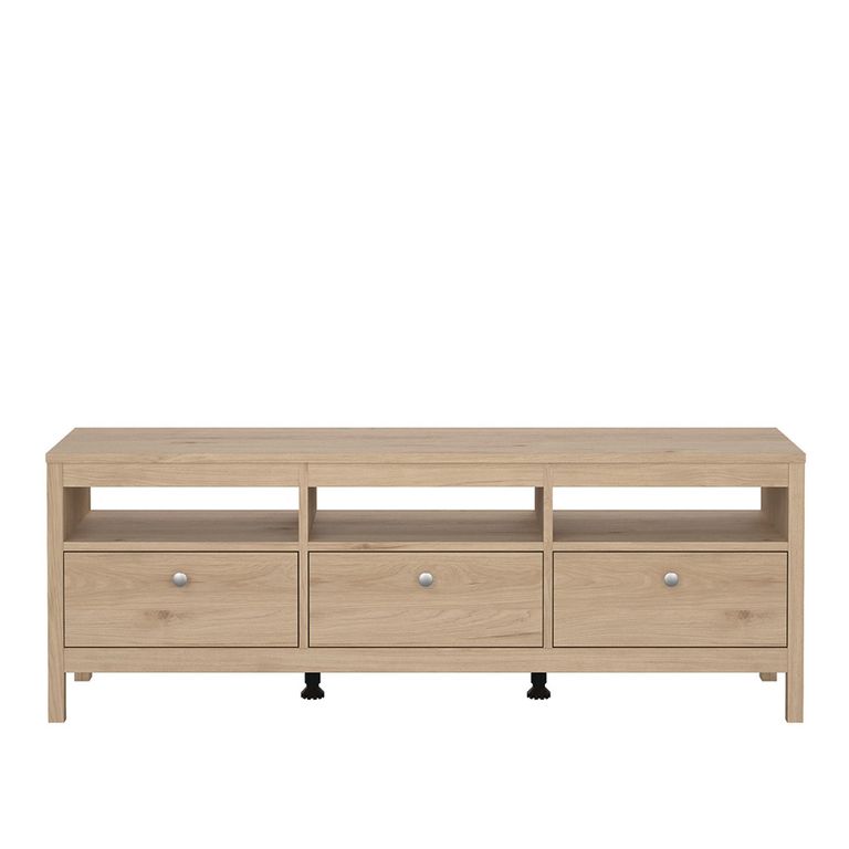 Madrid TV Unit - 3 Drawer - 1544cm - Jackson Hickory Oak