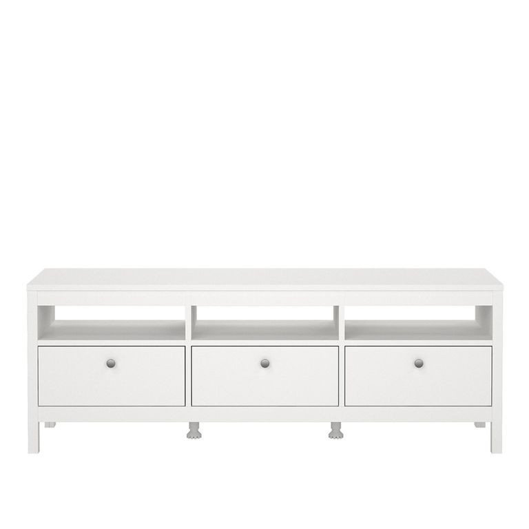 Madrid TV Unit - 3 Drawer - 151cm - White