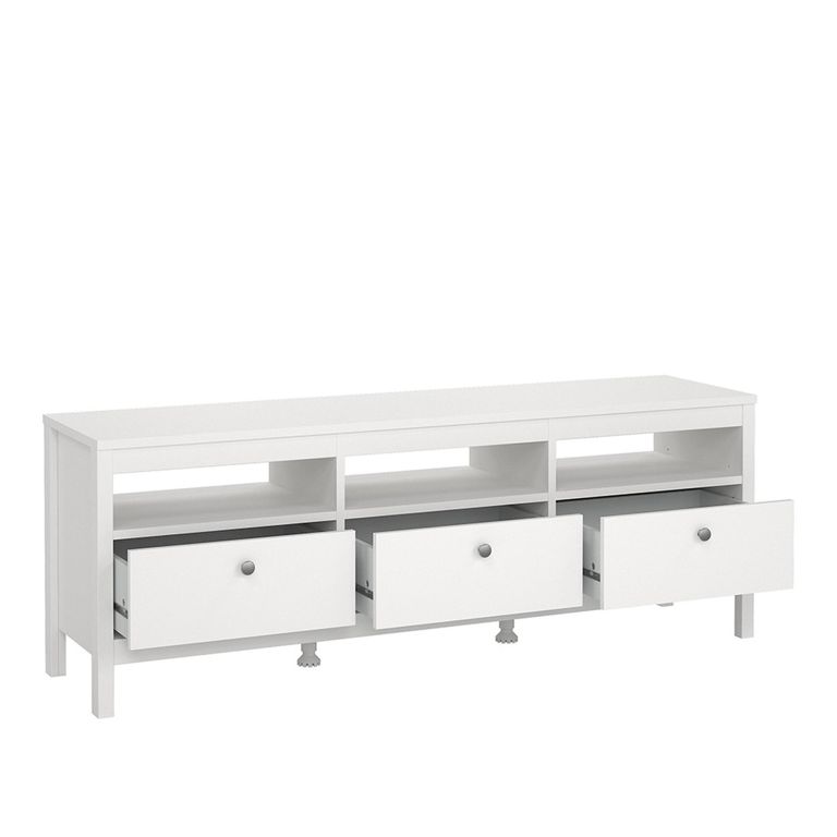 Madrid TV Unit - 3 Drawer - 151cm - White