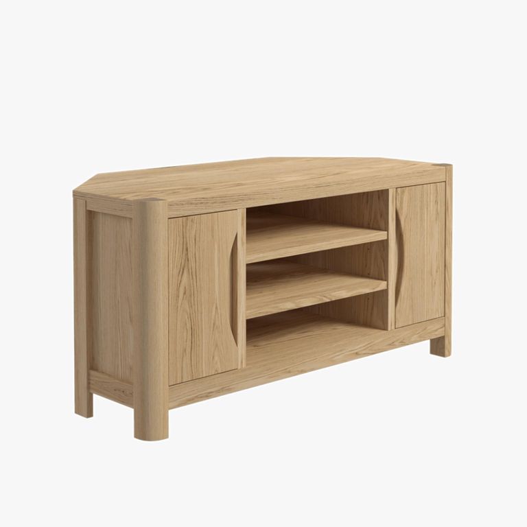Stockholm Corner TV Unit - 2 Door - Oak