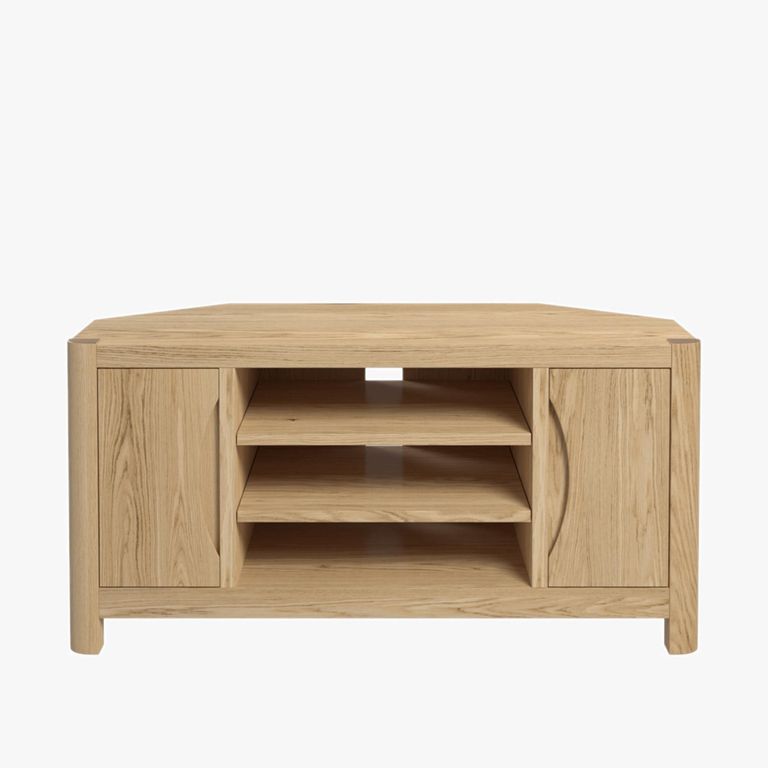 Stockholm Corner TV Unit - 2 Door - Oak