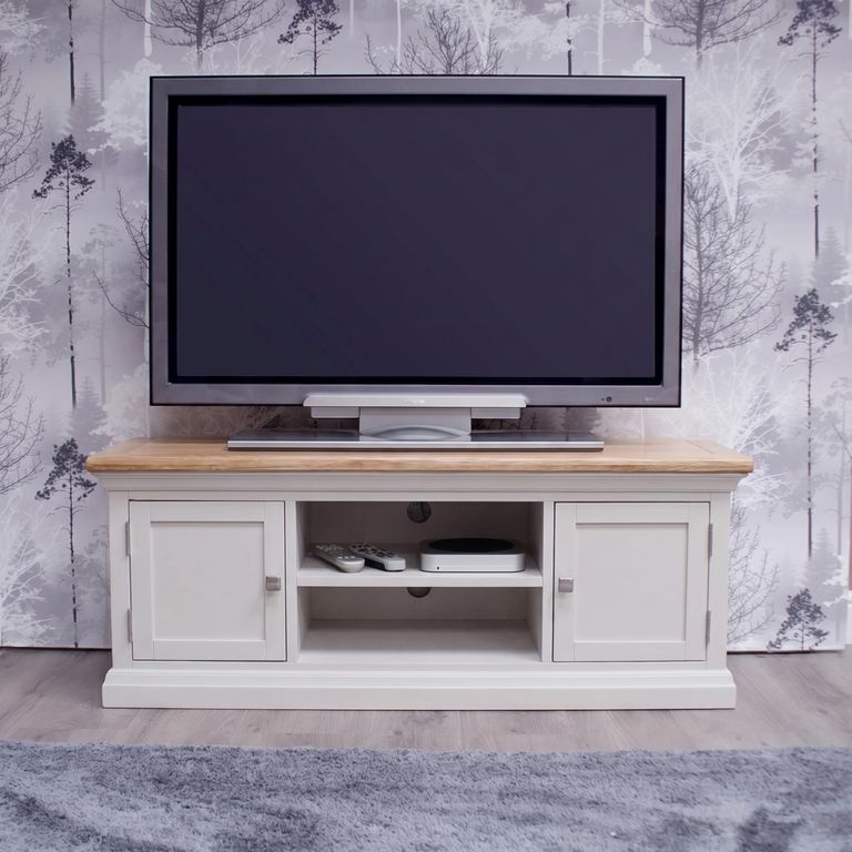 Cotswold TV Unit - 2 Door - Oak and Painted