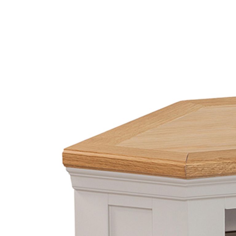 Cotswold Corner TV Unit - 1 Drawer - Oak and Painted