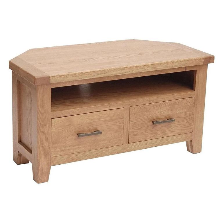 Hampshire Oak Corner TV Unit - 102cm