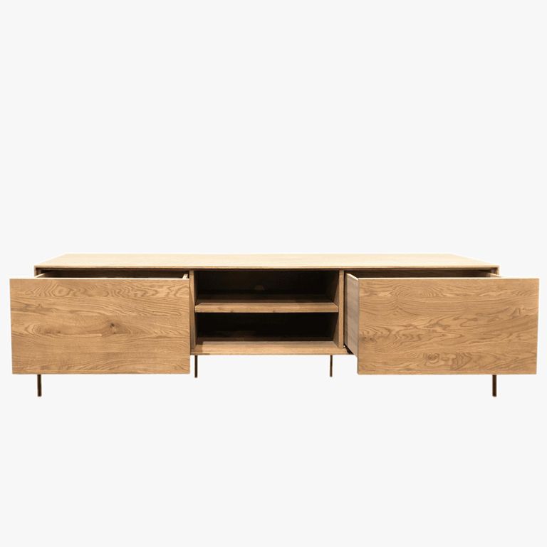 Helga Large TV Unit - 2 Drawer - Oiled Oak - Variation Available