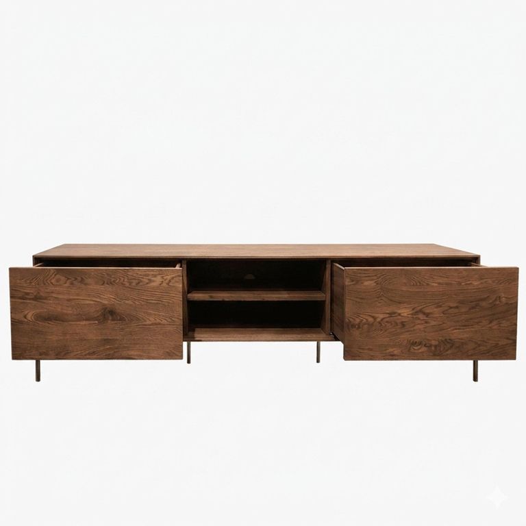 Helga Large TV Unit - 2 Drawer - Oiled Walnut - Variation Available