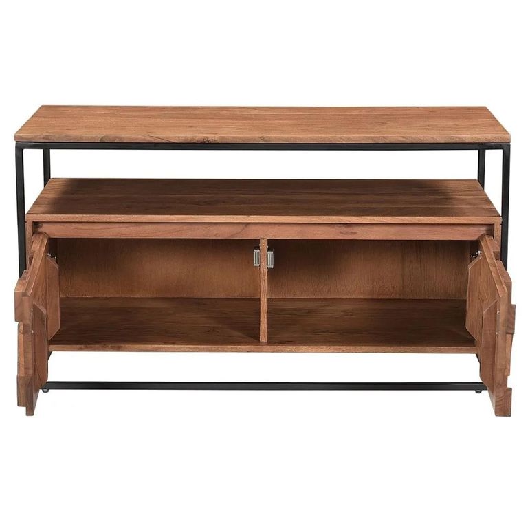 Axis Acacia Wood TV Unit - 103cm - Geometric