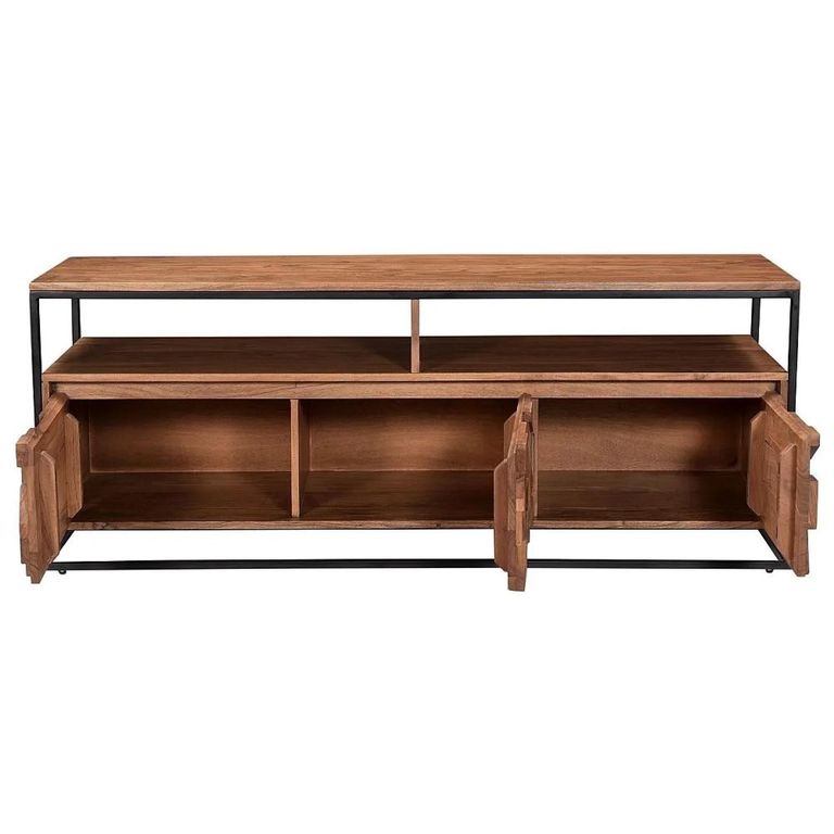 Axis Acacia Wood TV Unit - 142cm - Geometric