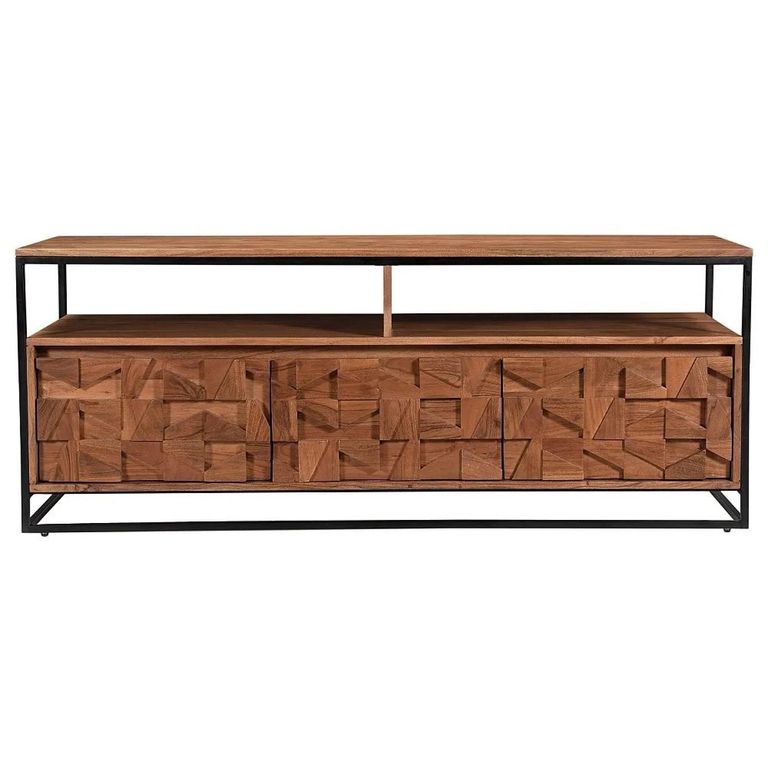 Axis Acacia Wood TV Unit - 142cm - Geometric