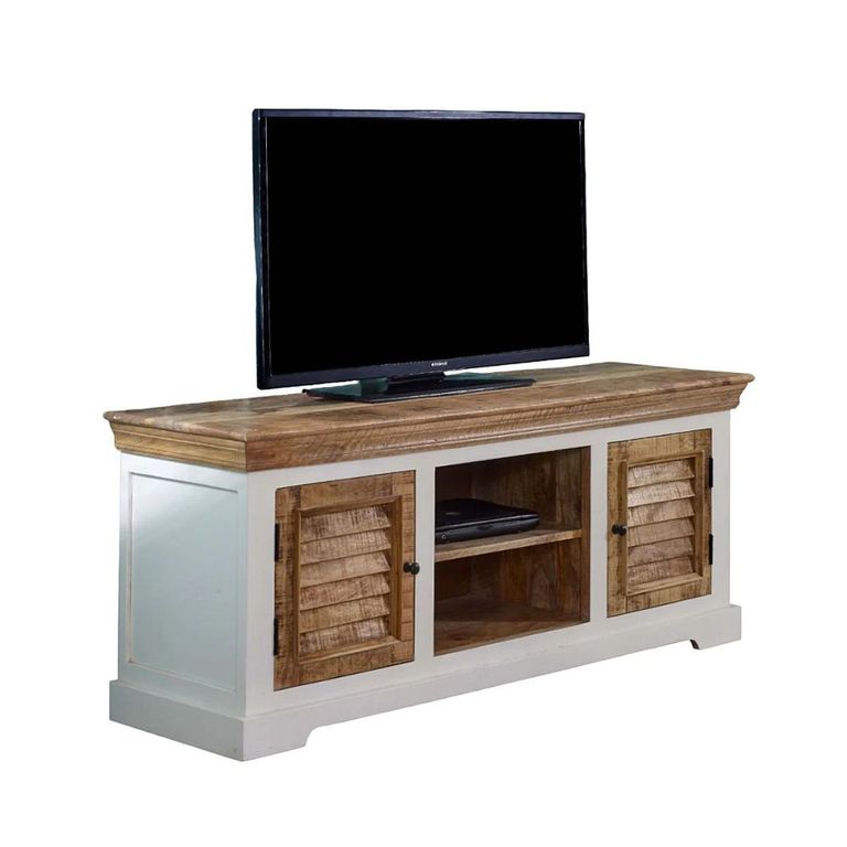Alfie TV Cabinet - 145cm - White - Mango Wood