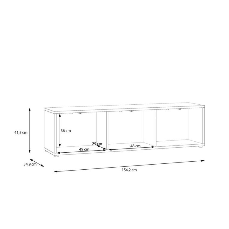 Alice Springs TV Cabinet - 3 Door - 154.2cm - Butter Yellow
