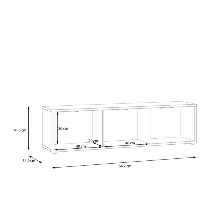 Alice Springs TV Cabinet - 3 Door - 154.2cm - Terracotta